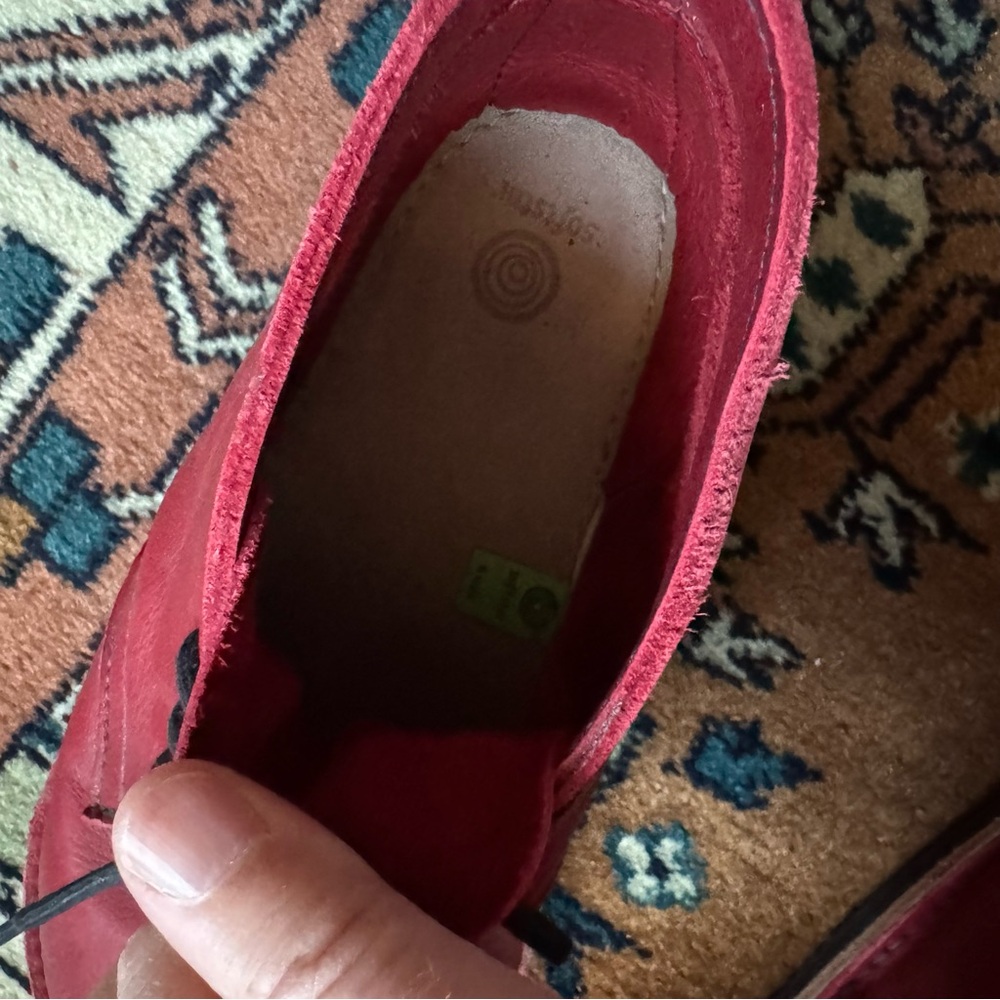 Softstar Shoes hawthorne chukka in beautiful currant red. - Picture 9 of 11
